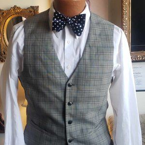 Gray plaid waistcoat 36 J. Ferrar
